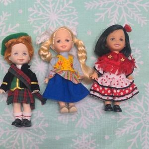 Collector Barbie Kelly Dolls Of The World Set